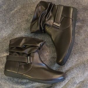Basic Editions Dark Brown Ankle Booties